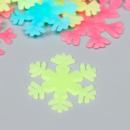 Stick phosphorus plastic "Snowflakes" set 20 pcs 20x13 cm-1