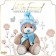Soft toy "Little Friend", New Year's bear in a hat and scarf, blue color