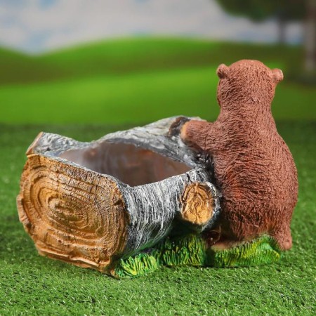 Figure Kashpo "Birch with Mishka" N-22CM, D-14CM-2
