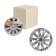 Wheel caps 16 "Tornado", silver, carbon, set 2 pcs, AWCC-16-29