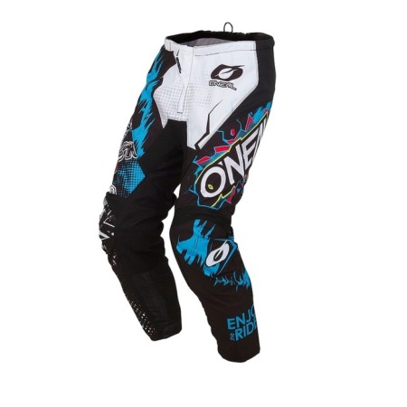 O’Neal element villain motocross pants, male, size 54, black, blue