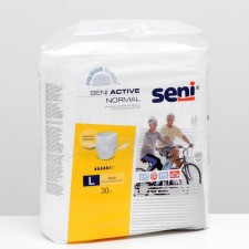 Урологические трусы для взрослых Seni Active Normal, для средней и тяжёлой степени недержания, размер L, 30 шт