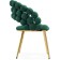Stool on a metal frame Ball Beige/Gold, metal/velor, gold/green 61x60x81 cm
