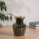 VAZA Ceramics Table "Albin" 17.5x9 cm, green-golden