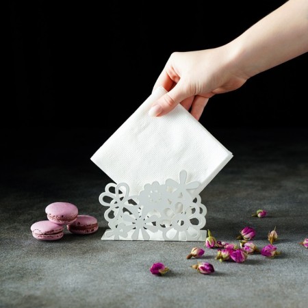 Napkin "flowers", 13 × 4.5 × 9 cm, white color-5