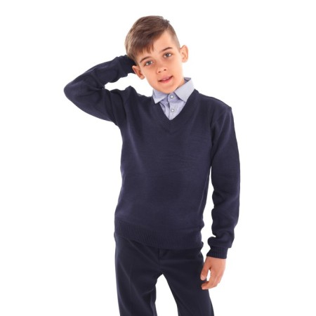 School jumper-unit for boys, blue color, height 140-146cm