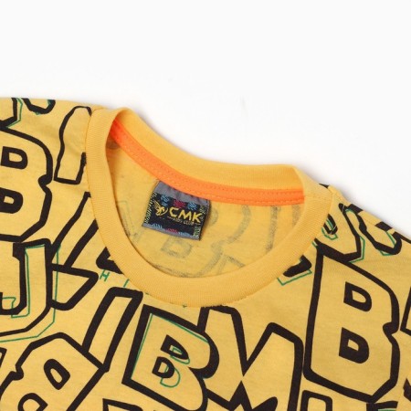 T -shirt for a boy, yellow color, height 128cm-1