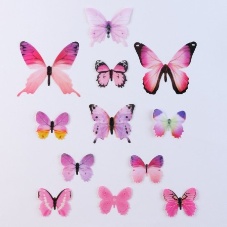 Set for decorating "Butterflies", 12 pcs., Pink color-1