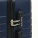 Middle suitcase 22 "On a zipper, code castle, 4 wheels, blue color