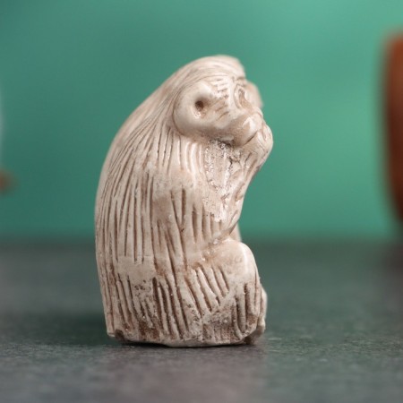 Figure "Three Monkeys" ivory, 3x5x2cm-3