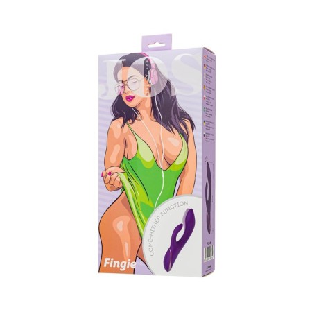 Vibrobler with the Come-Hither Jos Fingie function, 21.6 cm, silicone, purple color-12