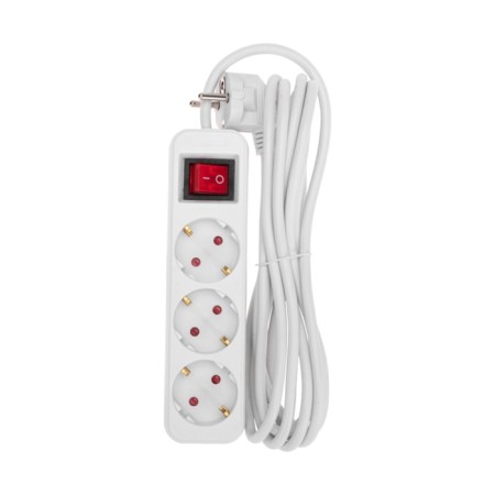 Extension cord Standard 3 nests, 3m, 3x1.0mm², s/h, with a switch, white rexant