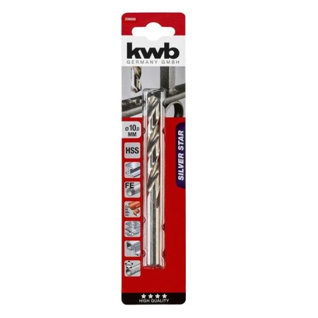 Metal drill KWB Silver Star, 10x133 mm, sharpening angle 135 °, stal HSS-G-1