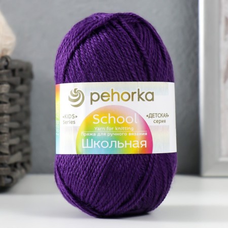 School yarn 100% acrylic 150m/50g (698 T. Fiolet)