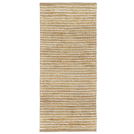 Delhi Ethnic jute carpet and wool, size 70x160 cm