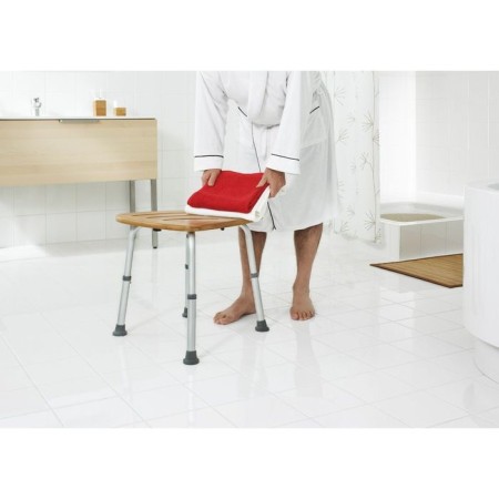 Bamboo adjustable height stool with adjustable height-1