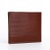 Male purse without a fastener, department for bills, for maps, color light brown