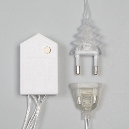 Garland "fringe" 2.7 × 0.9 m with nozzles "month", IP20, transparent thread, 138 LED, glow of multi, 8 modes, 220 V-7