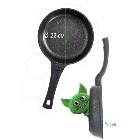 Fusion FP2201L pan, with a lid, anti -stick coating, d = 22 cm, black color-2