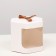 Box hexagonal, with a window, white, 13 x 13 x 13.5 cm