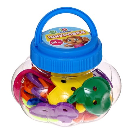 Labor "Funny figures" in a bank, 24 pieces, mix, according to the Montessori method-8