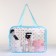 Cosmetic bag with lightning, blue color
