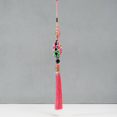 Suspension Textile "Lotus" Pink 2x10x29 cm-1