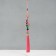 Suspension Textile "Lotus" Pink 2x10x29 cm