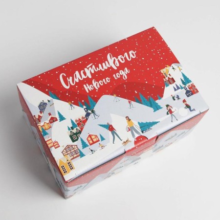 Folding box "Winter City", 22 x 15 x 10 cm, new year-3
