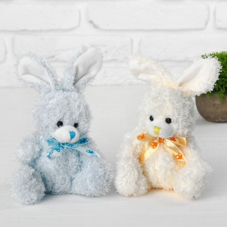 Soft toy "Bunny with a bow", color mix-2