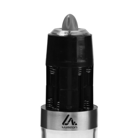 Electric mill Luazon Let-005, gravitational, plastic, from batteries, red-4