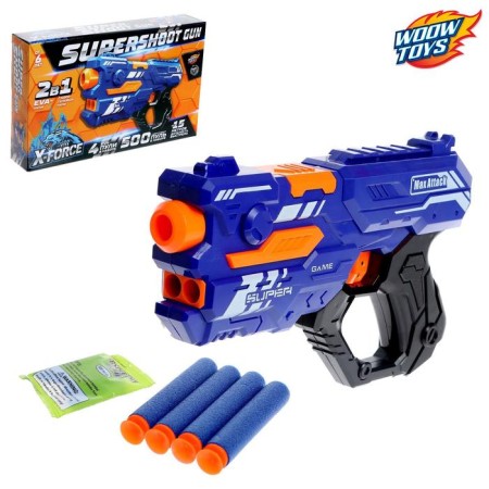 Supershoot Gun blaster shoots soft bullets