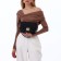 Women's bag on the valve, Textura, small size, black color