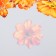 Stickers for creativity "Orange flowers" set 10 pcs 0.2x8.5x13.3 cm