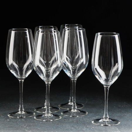 Set of glass glasses for the wine "Selest", 580 ml, 6 pcs