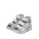Baby sandals, size 31, silver color