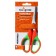 Office scissors 14 cm, plastic handles with rubber inserts, the ends are sharp, mix