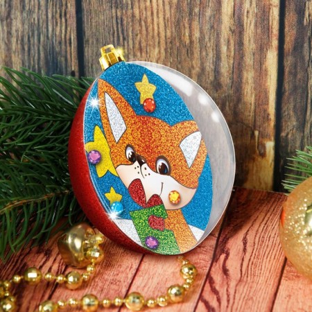 New Year's set for creativity. The Christmas tree Freak "New Year! Fox with a gift "-1
