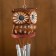 Wind Music "spotted owl" tree, metal 5x5x40 cm
