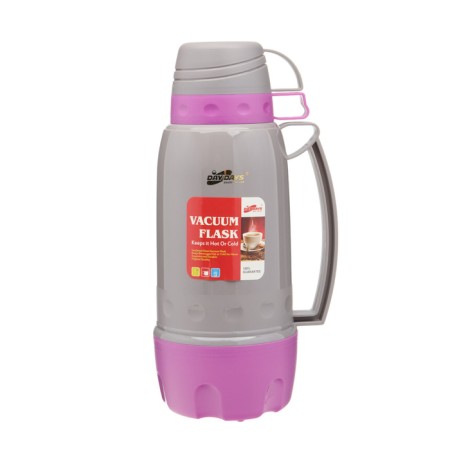 Thermos 1.8 l, with a glass flask, retains heat 12 hours, purple