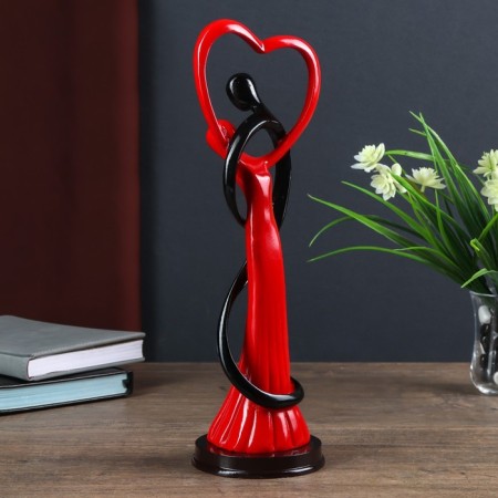Souvenir Polystone "Passionate Hugs" Red-Cherry 32.5x10x10.5 cm-1