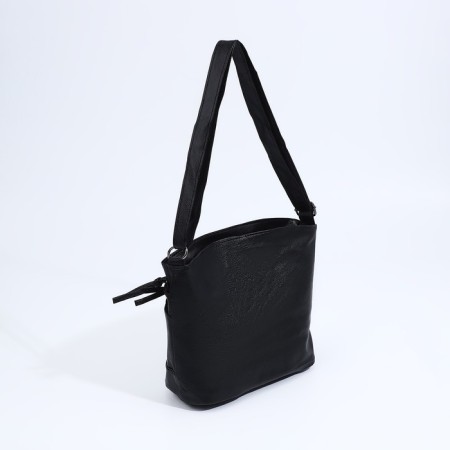 Bag Cross-Bodi with a zipper, black color-3