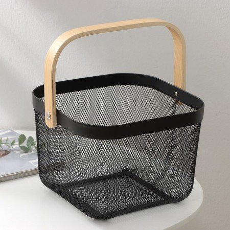 Universal Basket LADOM, 26.5 × 25.5 × 18 cm, black color