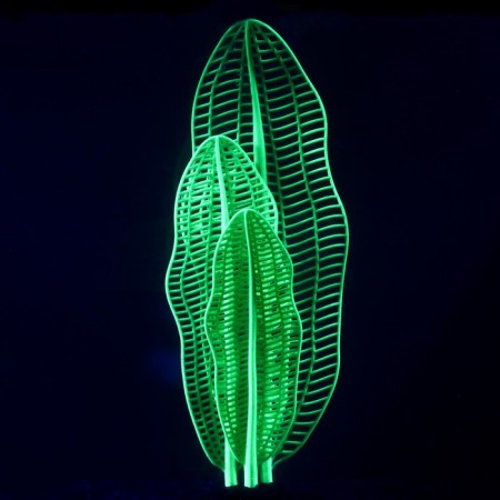 Silicone Aquarium plant, glowing in the dark, 6 x 19 cm, green-1