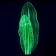 Silicone Aquarium plant, glowing in the dark, 6 x 19 cm, green