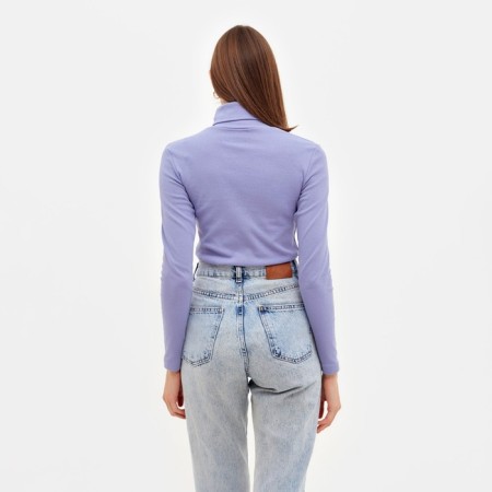Women's turtleneck Minaku: Basic Line, lilac color, size 50-2