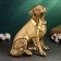 Figure "Dog in a jacket with a butterfly" 28cm, bronze