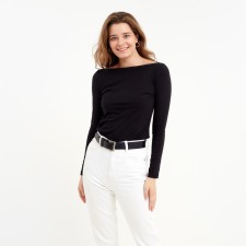 Women's longliva Minaku: Basic Line Black Color, Rr. 42