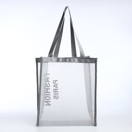 Household bag without fastening, gray color-1