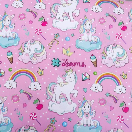 Paper packaging glossy bilateral "unicorns", 70 x 100 cm-3
